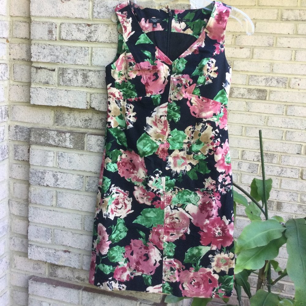 Talbots Pretty Colorful Floral Midi Dress